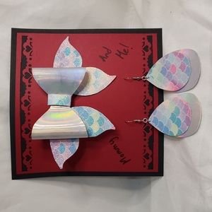 Mommy and Me White Double Mermaid Tail Set